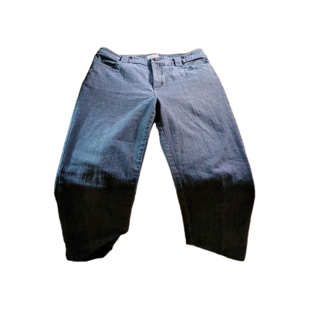 French Dressing Jeanswear Women's Size 12 Dark Wash Black Denim Straight Leg